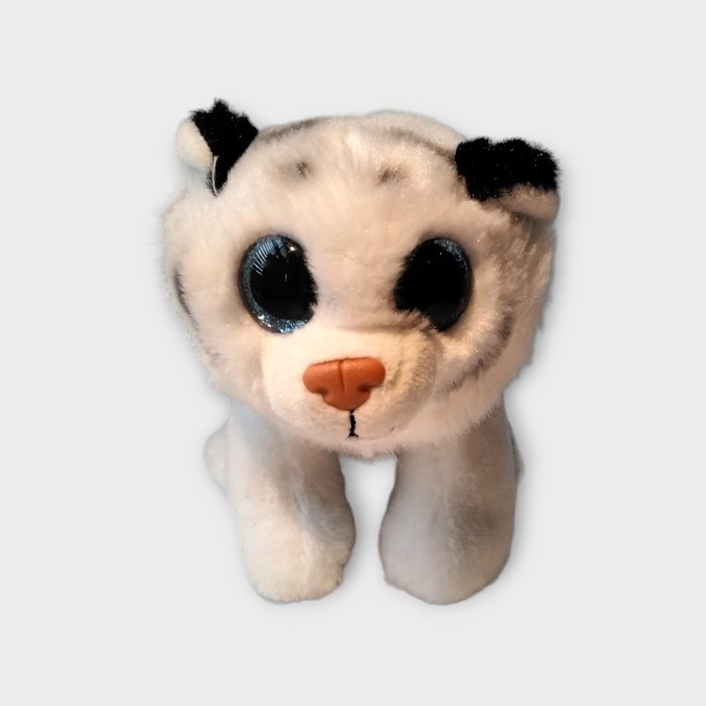 VelveTy Ty TUNDRA White Tiger 6" Plush with Glitter Eyes - 2021 Version